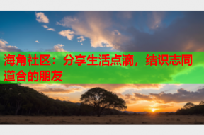 海角社区：分享生活点滴，结识志同道合的朋友