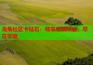 海角社区卡钻石：畅享专属权益，尽在掌握